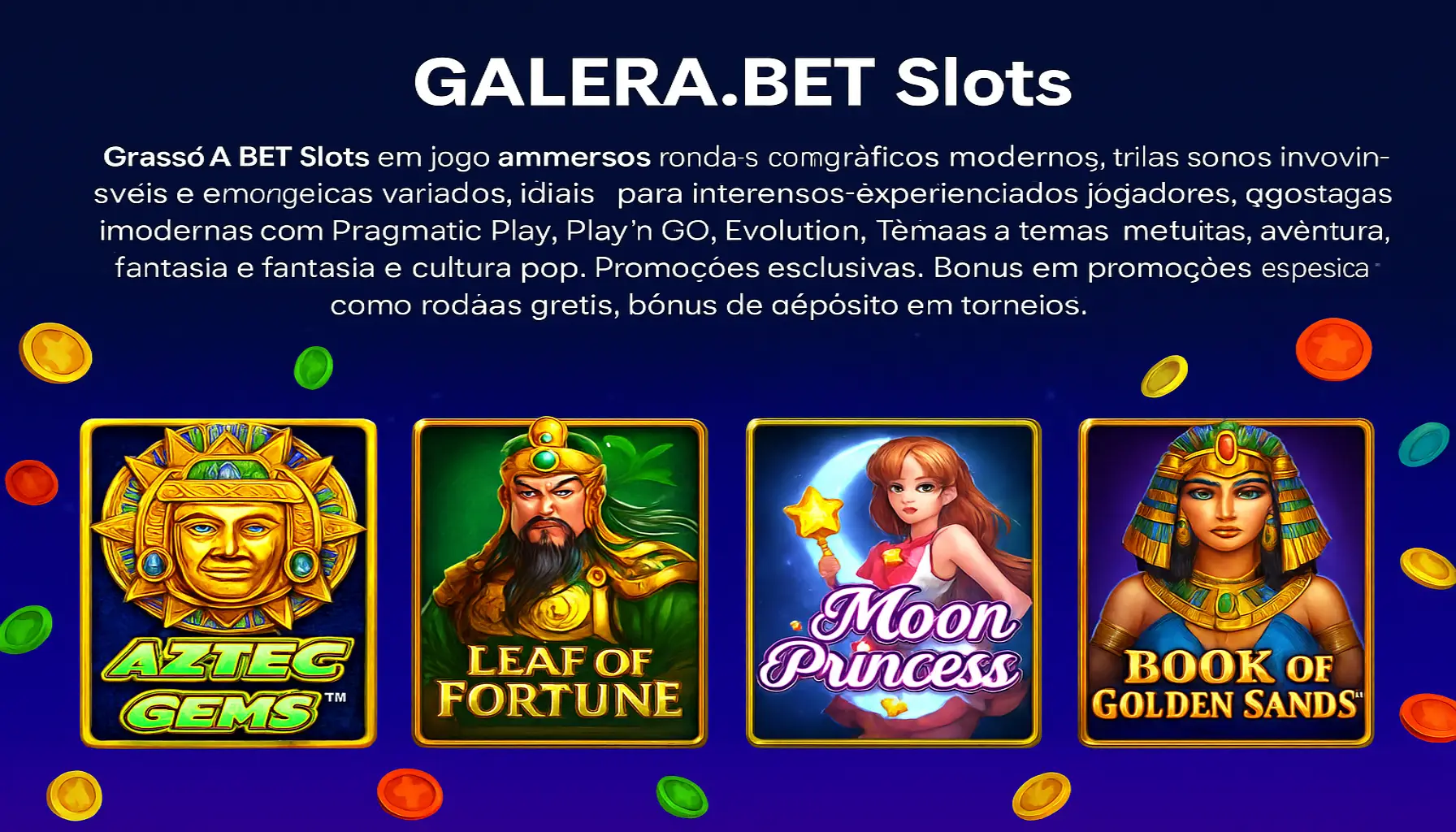 Jogos de Slot no Casino Online GALERA.BET